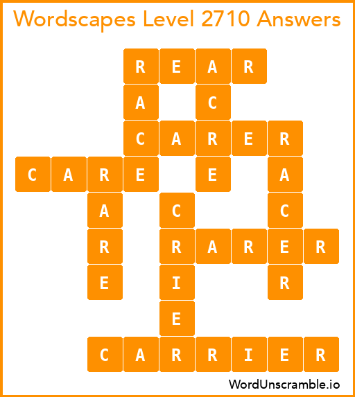 Wordscapes Level 2710 Answers