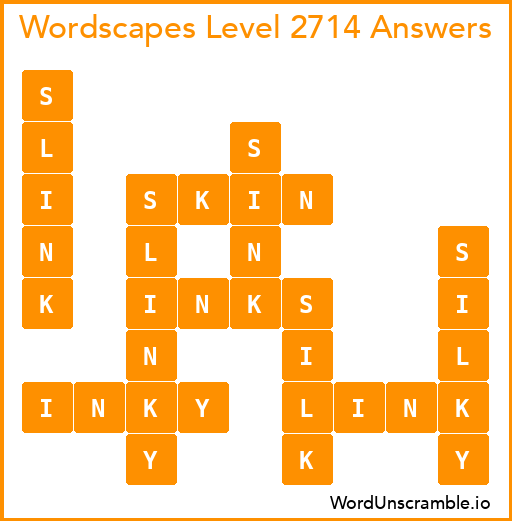 Wordscapes Level 2714 Answers