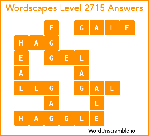 Wordscapes Level 2715 Answers