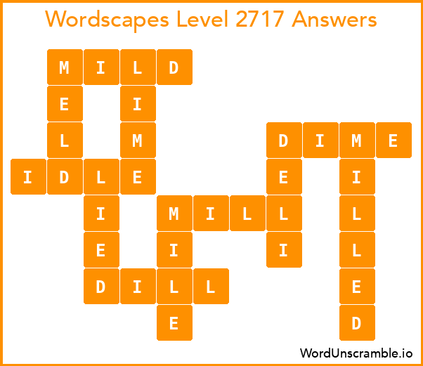Wordscapes Level 2717 Answers