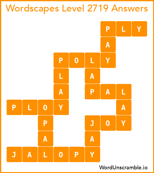 Wordscapes Level 2719 Answers