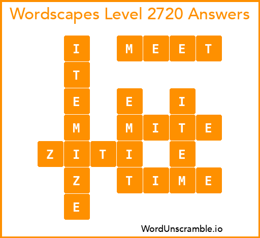 Wordscapes Level 2720 Answers