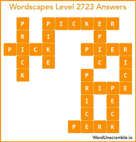Wordscapes Level 2723 Answers