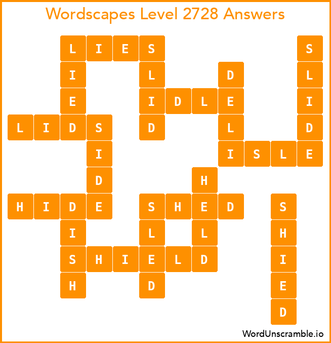 Wordscapes Level 2728 Answers