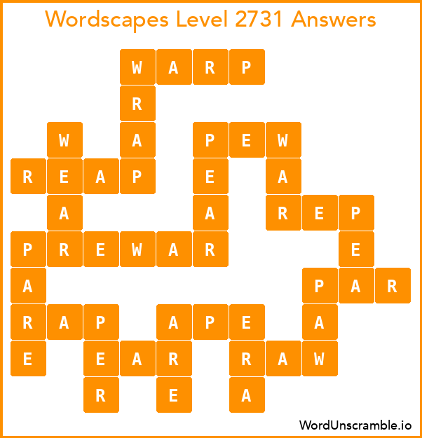 Wordscapes Level 2731 Answers