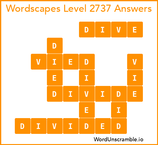 Wordscapes Level 2737 Answers