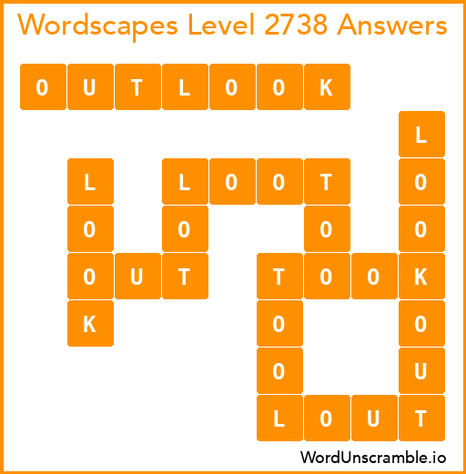 Wordscapes Level 2738 Answers