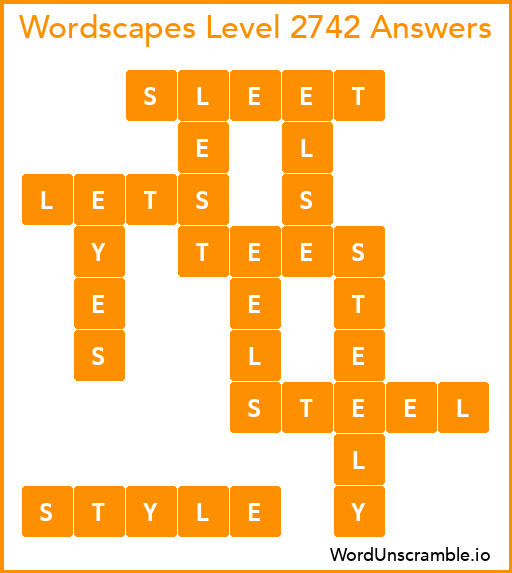 Wordscapes Level 2742 Answers