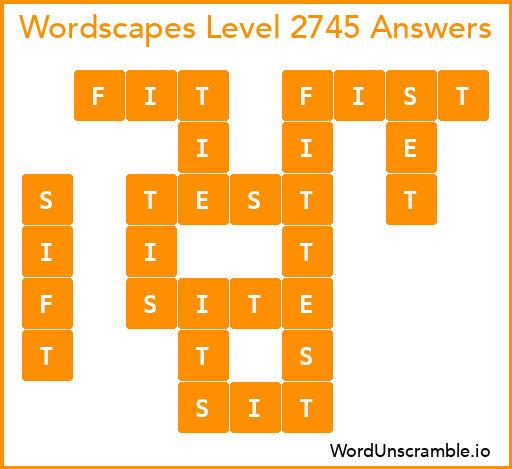 Wordscapes Level 2745 Answers