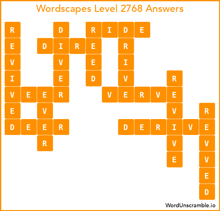 Wordscapes Level 2768 Answers