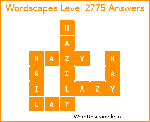 Wordscapes Level 2775 Answers