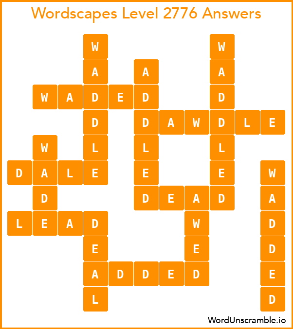 Wordscapes Level 2776 Answers