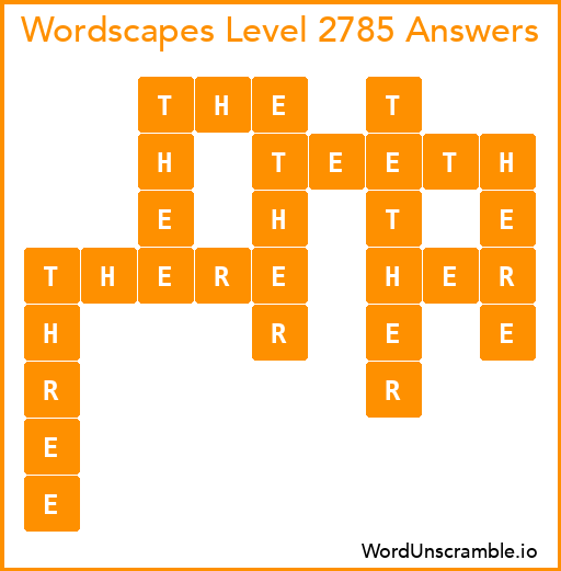 Wordscapes Level 2785 Answers