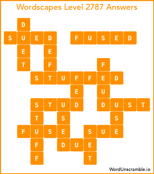 Wordscapes Level 2787 Answers