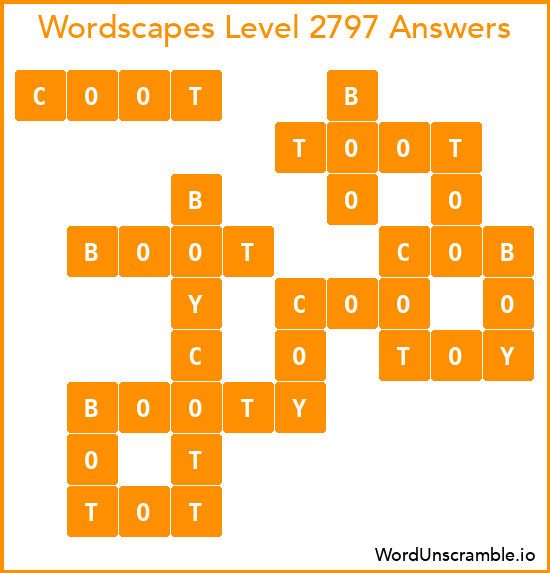 Wordscapes Level 2797 Answers
