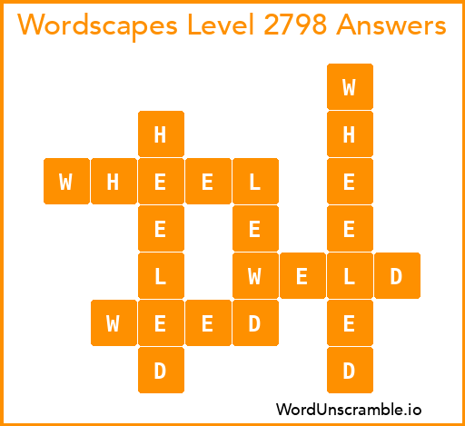 Wordscapes Level 2798 Answers