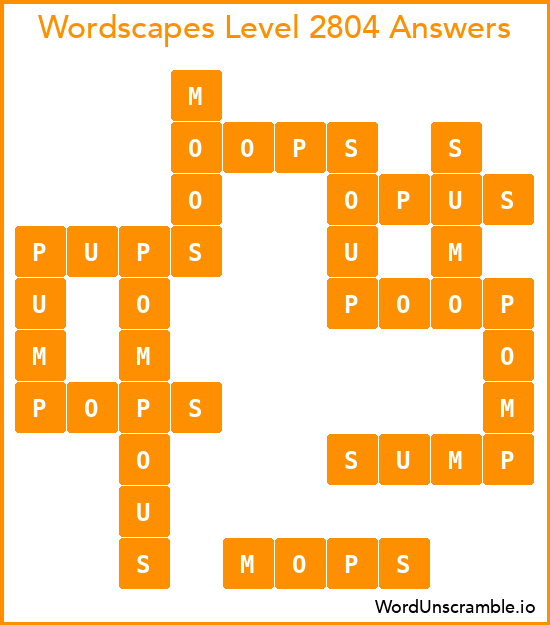 Wordscapes Level 2804 Answers