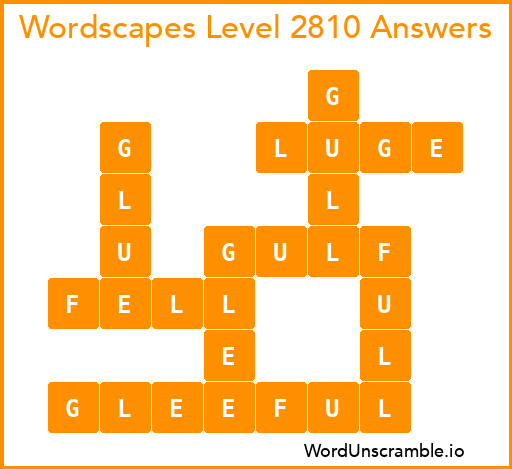 Wordscapes Level 2810 Answers