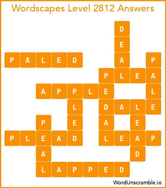 Wordscapes Level 2812 Answers