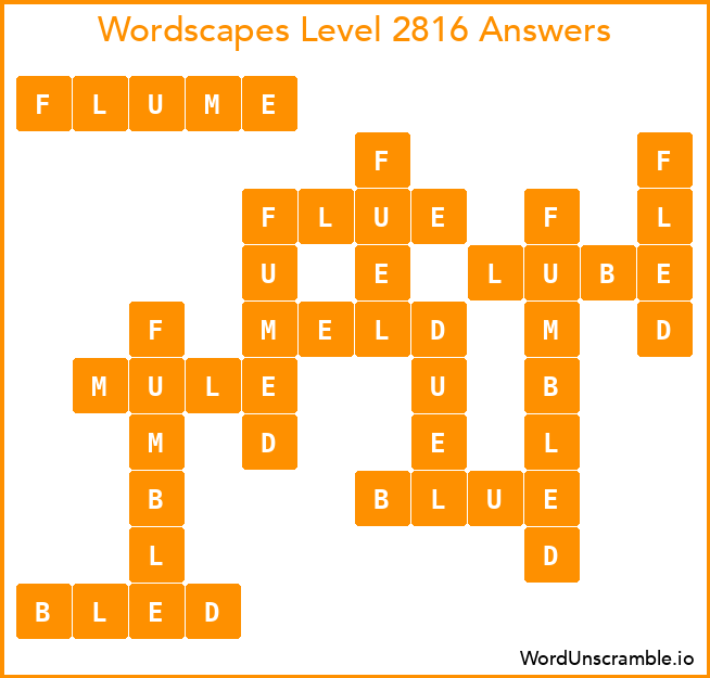 Wordscapes Level 2816 Answers