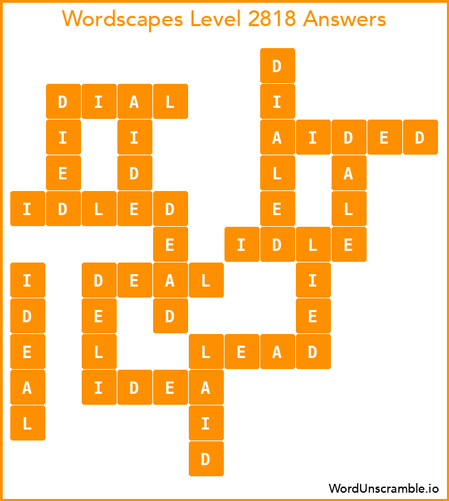 Wordscapes Level 2818 Answers