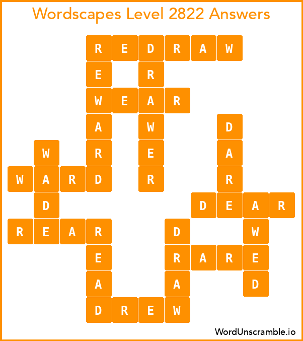 Wordscapes Level 2822 Answers