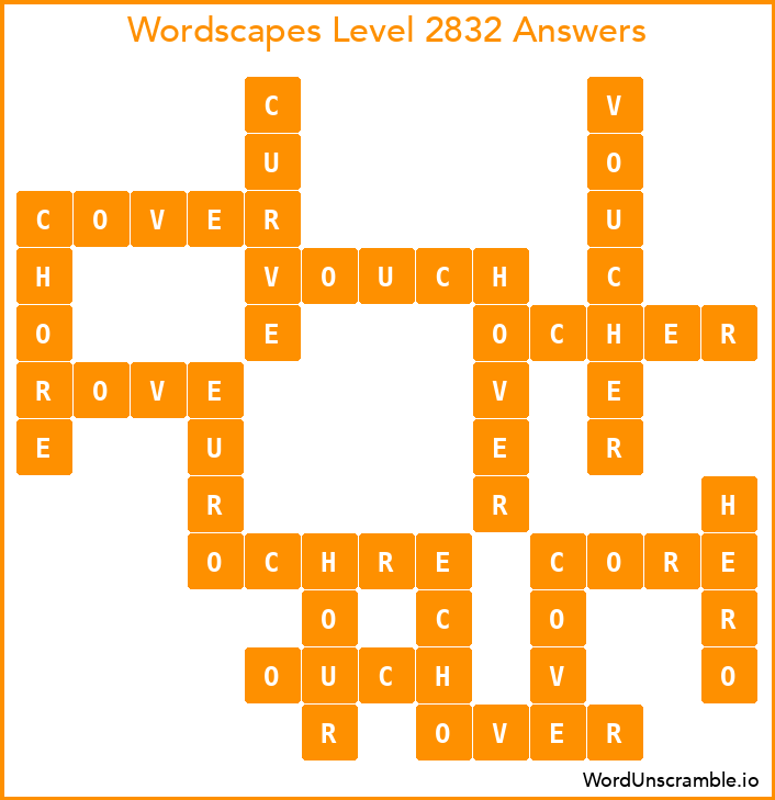 Wordscapes Level 2832 Answers