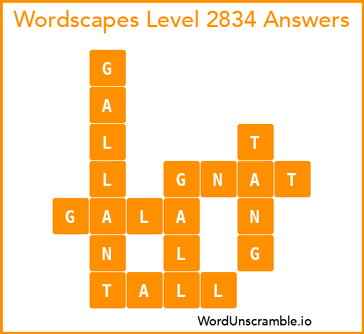 Wordscapes Level 2834 Answers