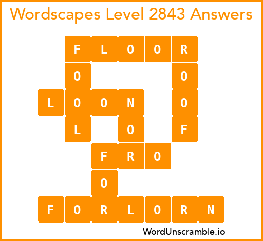 Wordscapes Level 2843 Answers