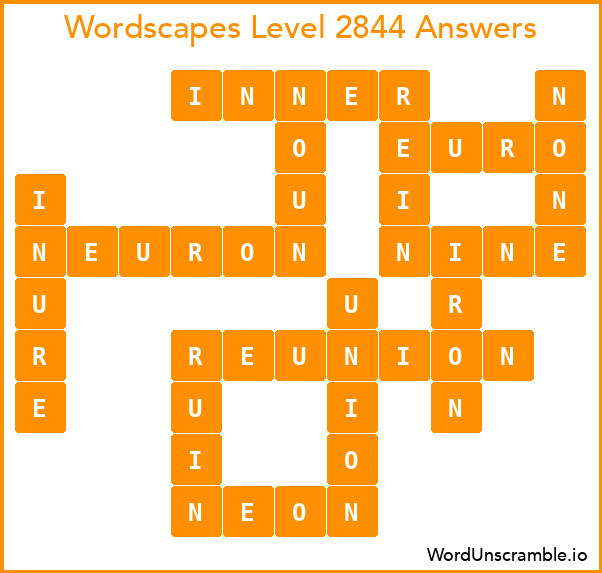 Wordscapes Level 2844 Answers
