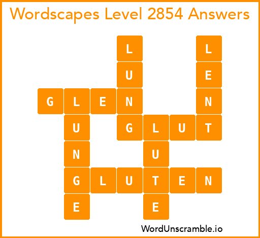Wordscapes Level 2854 Answers