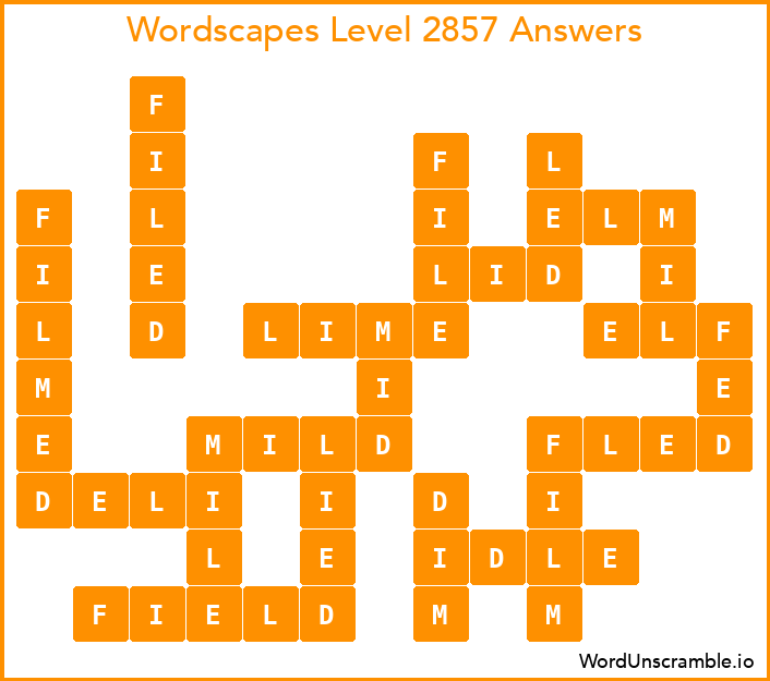 Wordscapes Level 2857 Answers