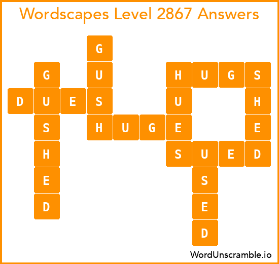 Wordscapes Level 2867 Answers