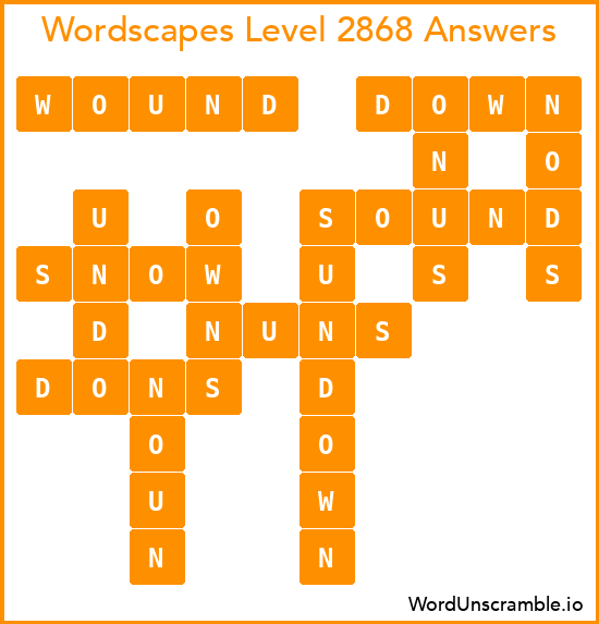 Wordscapes Level 2868 Answers