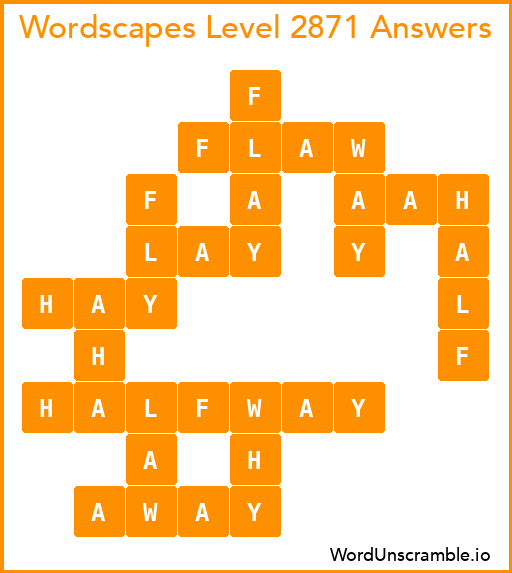 Wordscapes Level 2871 Answers