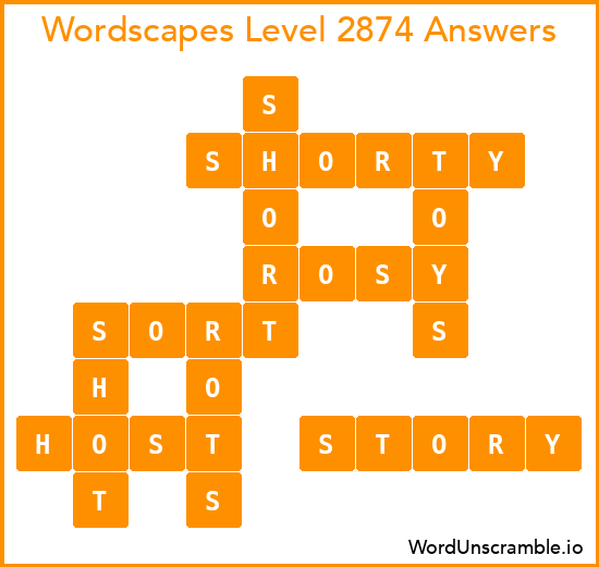 Wordscapes Level 2874 Answers