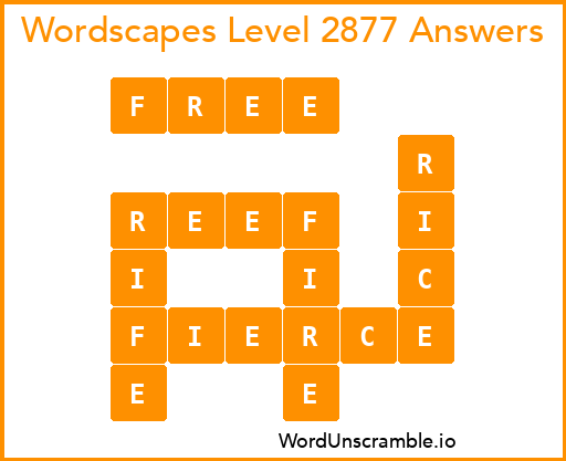 Wordscapes Level 2877 Answers