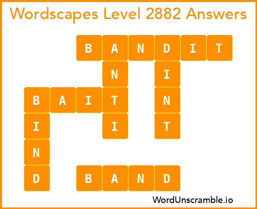 Wordscapes Level 2882 Answers