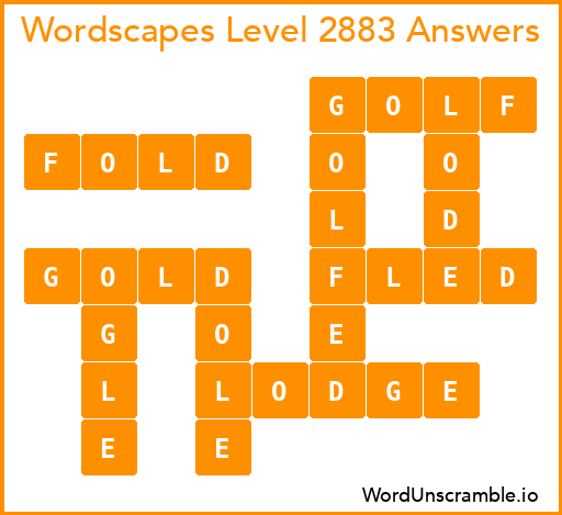 Wordscapes Level 2883 Answers