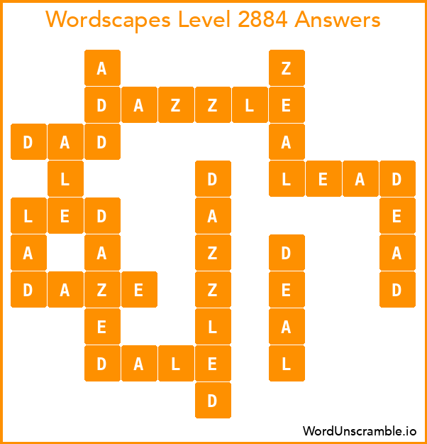 Wordscapes Level 2884 Answers