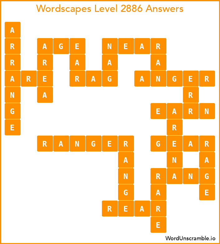Wordscapes Level 2886 Answers