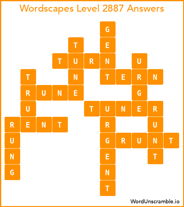 Wordscapes Level 2887 Answers