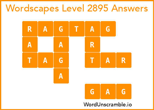 Wordscapes Level 2895 Answers