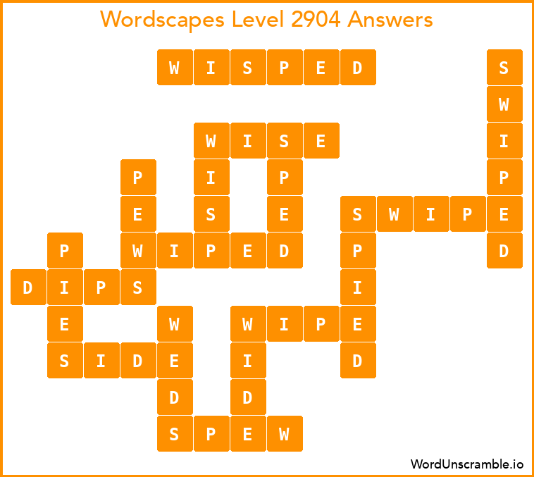 Wordscapes Level 2904 Answers