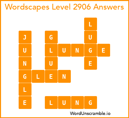 Wordscapes Level 2906 Answers