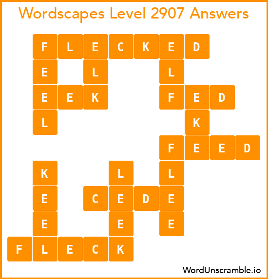 Wordscapes Level 2907 Answers