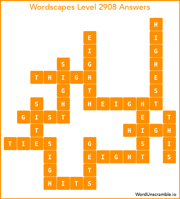 Wordscapes Level 2908 Answers