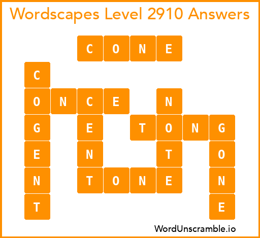 Wordscapes Level 2910 Answers