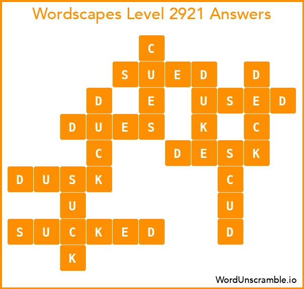 Wordscapes Level 2921 Answers