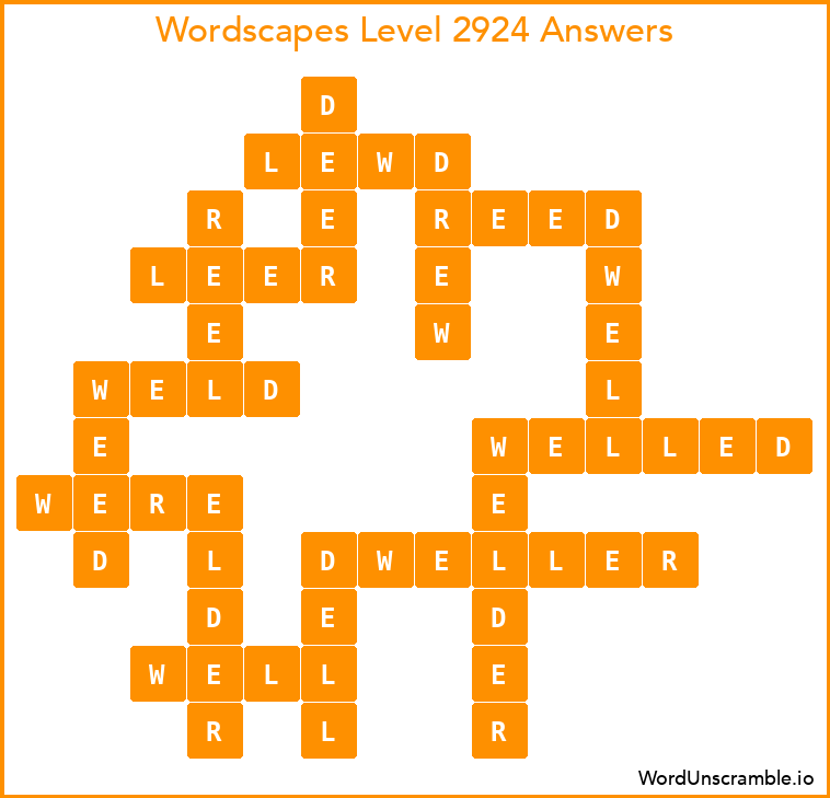 Wordscapes Level 2924 Answers